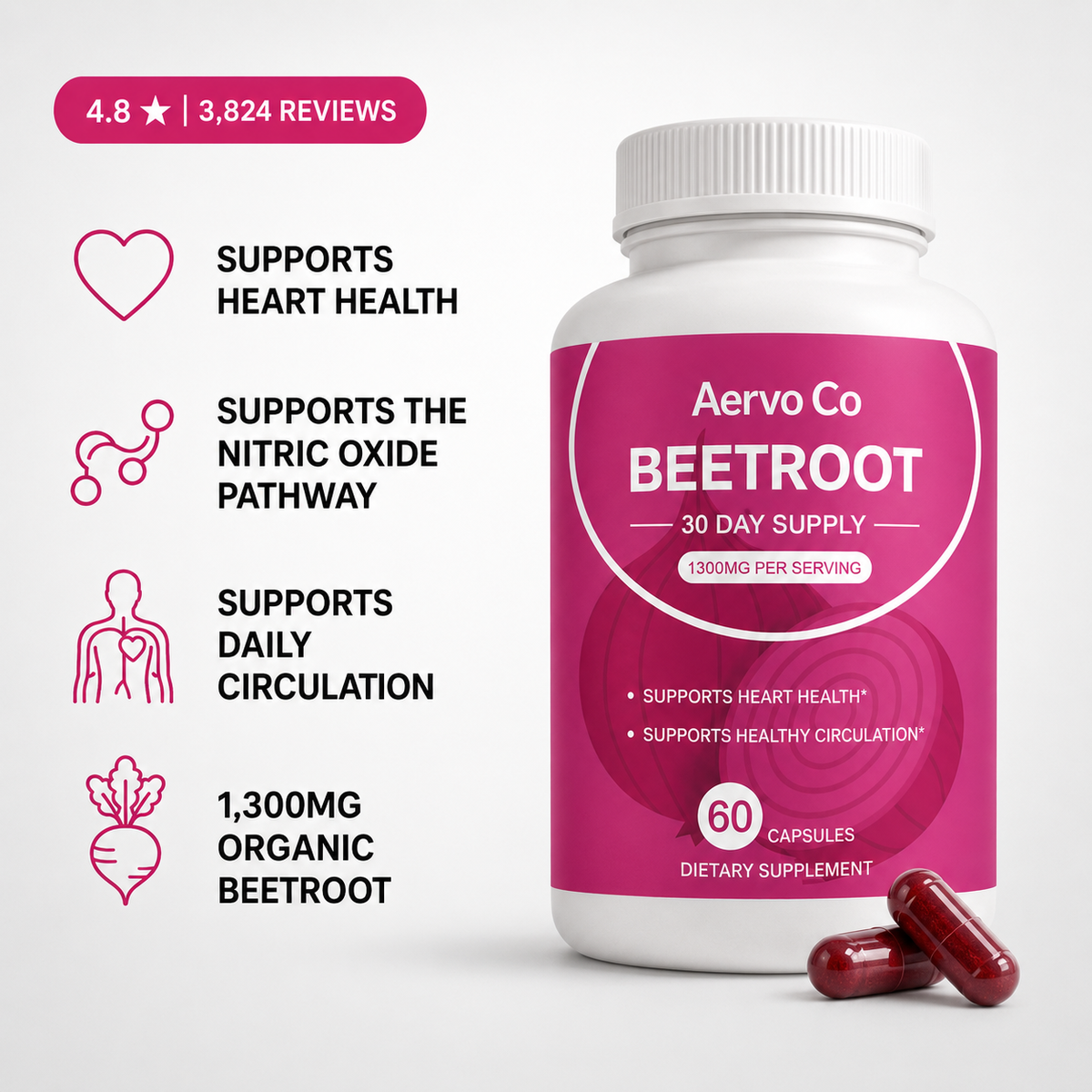 Organic Beet Root Capsules