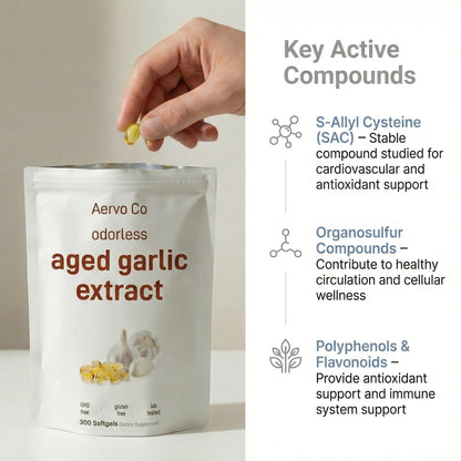 Aged Garlic Extract - 7500mg Odorless Softgels