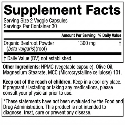 Organic Beet Root Capsules